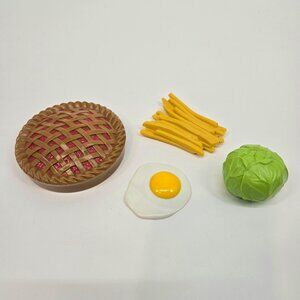 Vintage CDI Pretend Play Food Lot of 4 Cherry Pie French Fries Eggs Lettuce